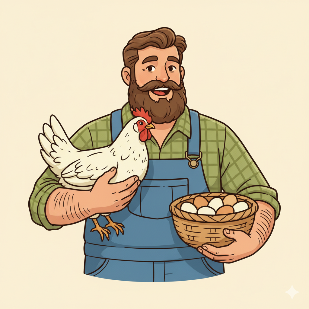 Illustration of a farmer